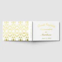 Our Wedding Registry Floral Vine Gold Foil & White Foil Guest Book