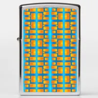 Minimalism Abstract Aqua and Bright Orange Zippo Lighter