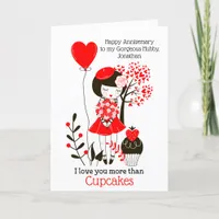 I love you more than Cupcakes/Husband Anniversary Holiday Card