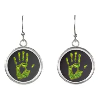 Glowing Ghoul Handprint Earrings