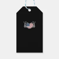 American Flag Heart Classic Design Gift Tags