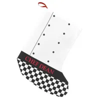 Cool Chef Tunic and Checkered Pants Small Christmas Stocking