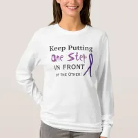 Never Give up Purple Awareness Ribbon Shirt