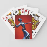 Robot Cyborg passionately dancing Flamenco Poker Cards