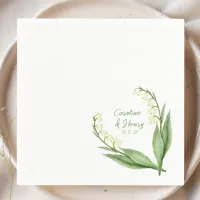 Elegant Lily of the Valley Garden Party Wedding  Napkins