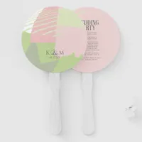 Color Block Wedding Party Spring ID740 Hand Fan