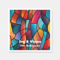 Stained Glass Holiday Party Napkins