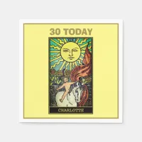 The Sun Tarot Card 30th Birthday Party Napkins