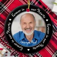 Forever in our Hearts Personalized Photo Memorial Ceramic Ornament