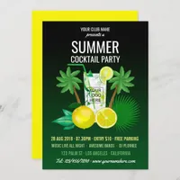 Summer Cocktails Club/Corporate Party add logo Invitation