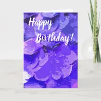 *~* Happy Birthday Floral Hydrangea Flower Card