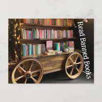 Book Wagon Read Banned Books Postcard