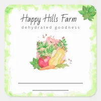 *~* *~Dehydrated Veggie Vegetables AP30 Square Sticker
