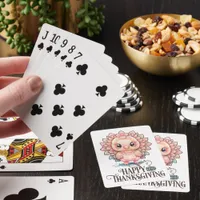 Cute Thanksgiving Turkey Poker Cards