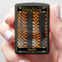 Vibrant snake skins' natural elegance zippo lighter