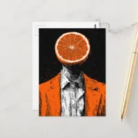 Surreal Orange Person Postcard