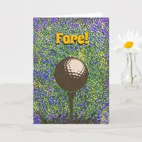 Greeting Card - Golf Ball on Tee