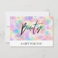*~* Pastel Bubbles Trendy BEAUTY GIFT CARD