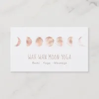*~* Lunar Full Wax Wan ROSE GOLD Moon Phases Business Card