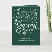 Green and White Elegant Modern Company Holiday