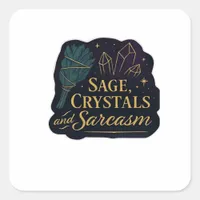 Whimsigoth Fantasy Mystical Forests, Moons & Magic Square Sticker