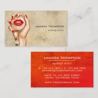Red and Gold Glam Chic Business Card