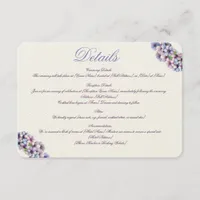 Romantic and Poetic Pastel Lilac Watercolor Enclosure Card