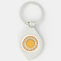 Key Chain - Calendula and Orange Disk