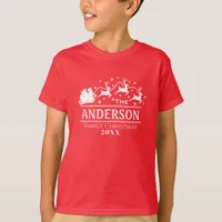 Matching Christmas Personalized Kids Family Name T-Shirt
