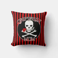 Captain Mom Throw Pillow