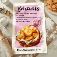 Biscuit Recipe Personalized Kitchen Towel