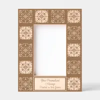 Beautiful tiles geometric patterns generic message engraved frames