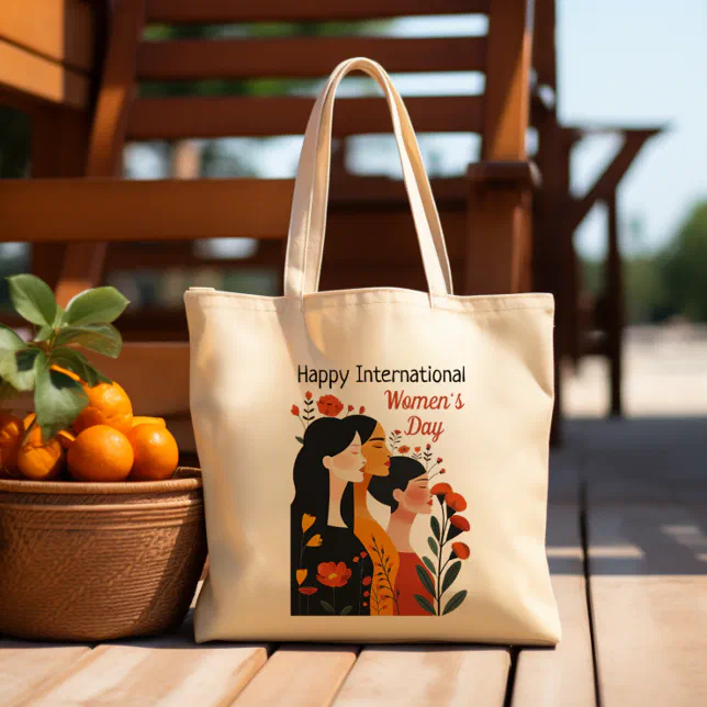 Happy International Women's Day Large Tote Bag