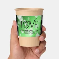 Elegant 55th Emerald Wedding Anniversary Coffee Cup Sleeve