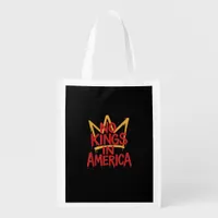 No Kings In America Street Art Political Creative  Grocery Bag