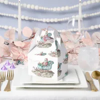 Santa’s Chinoiserie Sleigh on the Beach white Favor Boxes