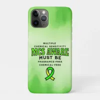 Multiple Chemical Sensitivity MCS Awareness  iPhone 11 Pro Case