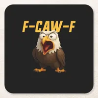 F-Caw-F Funny F-Caw-F Gear Creative Style Square Paper Coaster