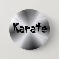 Faux Silver Karate Round Button