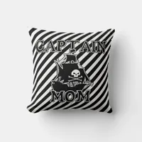 Captain Mom Throw Pillow