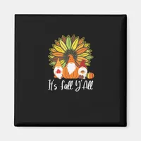 Fall Gnomes With Autumn Pumpkin It’s Fall Y’all Magnet