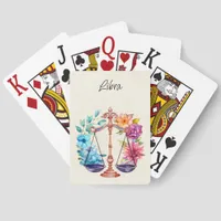 Libra Scales Zodiac Watercolor  Jumbo Poker Cards