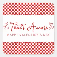 That's Amore! Italian Themed Valentine's Day Party Square Sticker