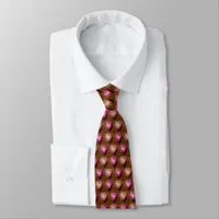 Chocolate Candy Hearts Pattern Necktie