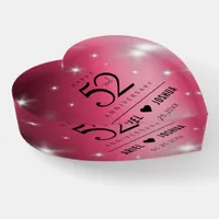 Elegant 52nd Star Ruby Wedding Anniversary Paperweight