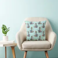 Alice Light Blue Throw Pillow