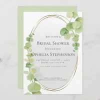 BRIDAL SHOWER | Modern Springtime Eucalyptus Invitation