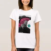 We are Alone Man With Flowers Collage T-Shirt