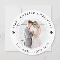 Personalized First Married Christmas Photo Holiday Card