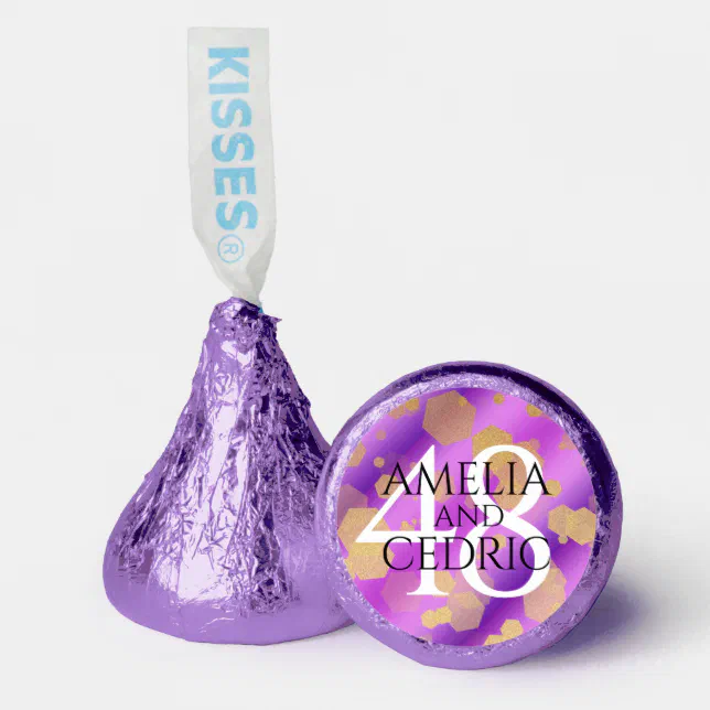 Elegant 48th Amethyst Wedding Anniversary Hershey®'s Kisses®